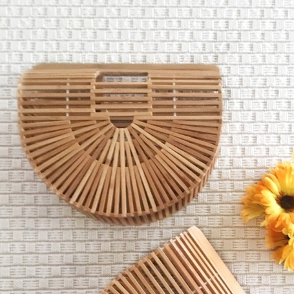 Small Bamboo Basket Bag